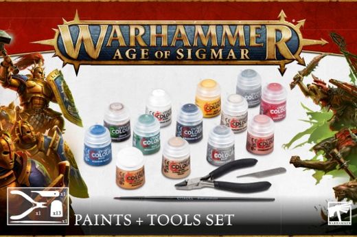 Warhammer Age of Sigmar: Paints + Tools Set