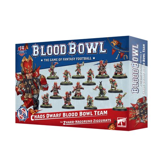 BLOOD BOWL: CHAOS DWARF TEAM - Zharr-Naggrund Ziggurats